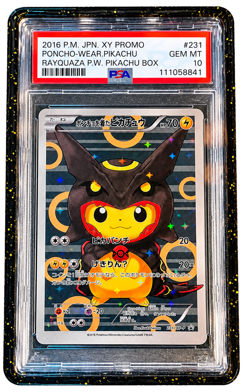 Carta Pikachu PSA 10 con bumper guard DragonGuards